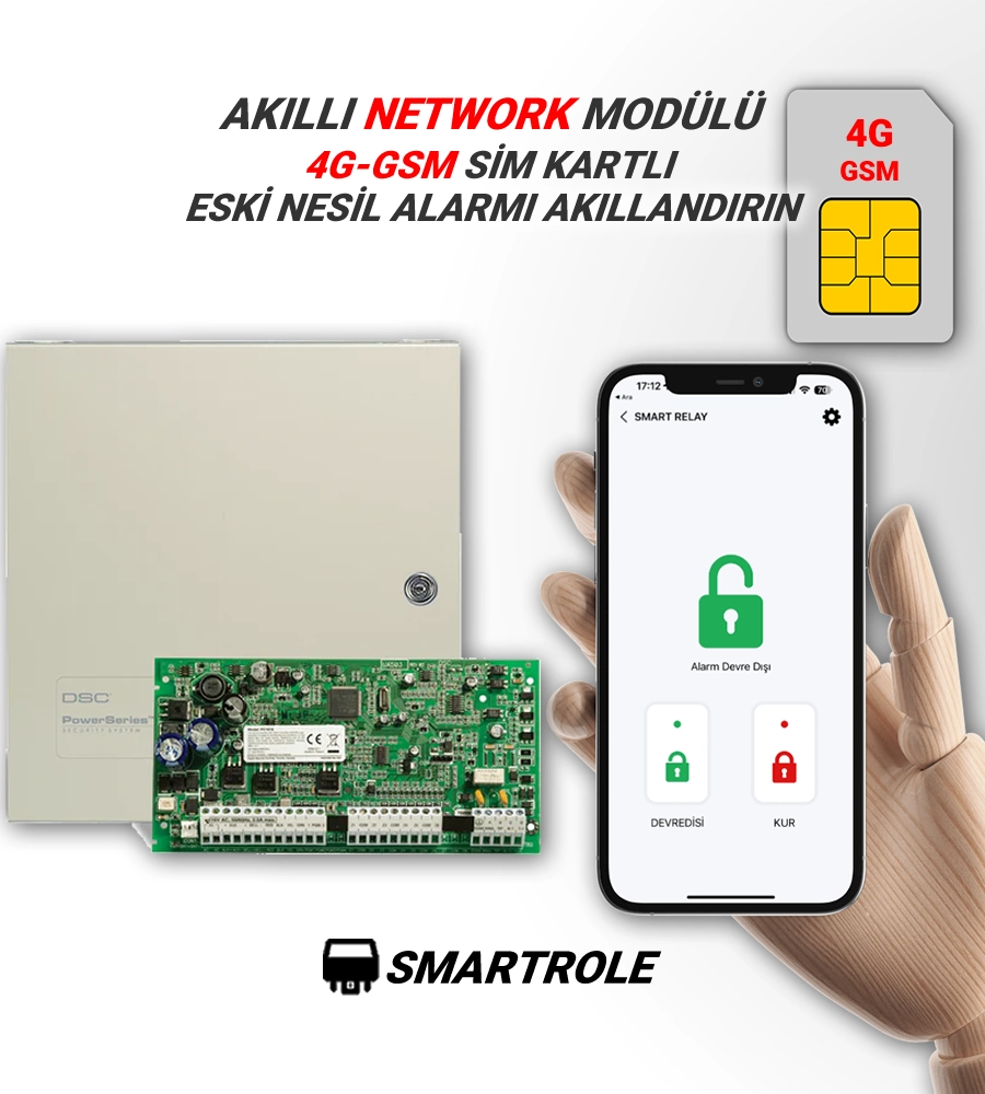 delsa 4g gsm akıllı alarmal network modulu app GSM Sim Kartlı Akıllı Alarm Modülü