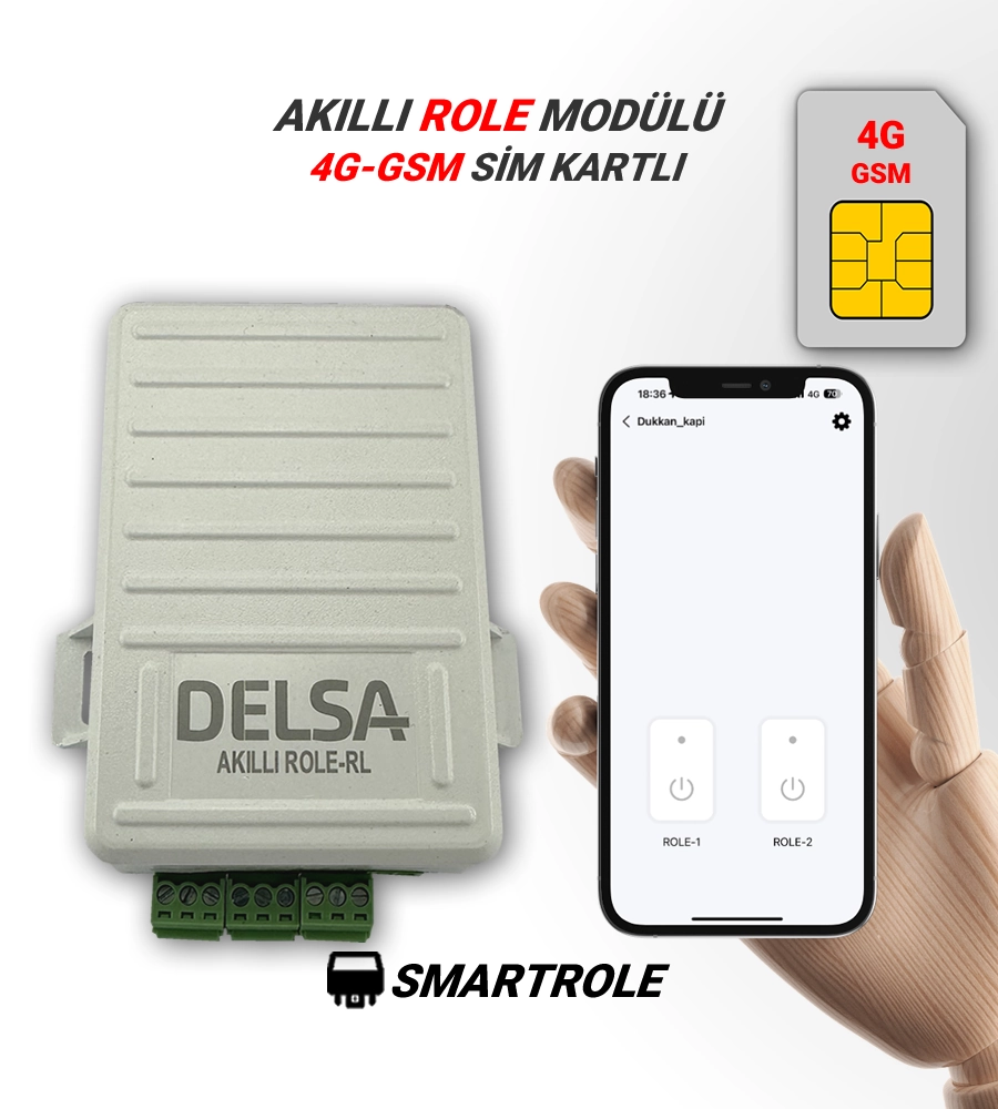 Delsa RL 4G gsm sim kartlı akıllı role Akıllı Çift Kanal GSM 4G Sim Kartlı Role